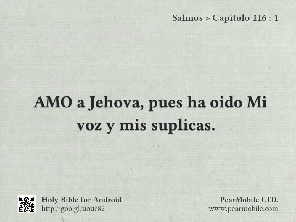 Salmos, Capítulo 116:1